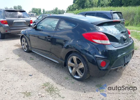2013 Hyundai Veloster Turbo W/Black z USA, uszkodzony, nr VIN KMHTC6AE2DU111256